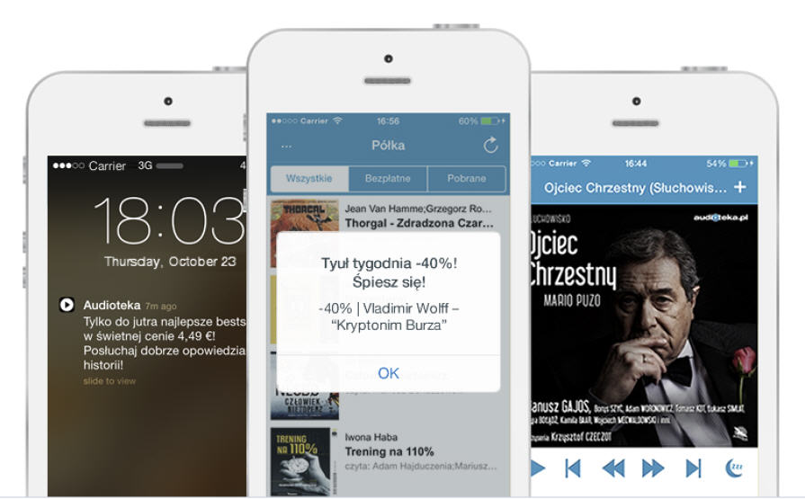 Notyfikacje Push Audioteka